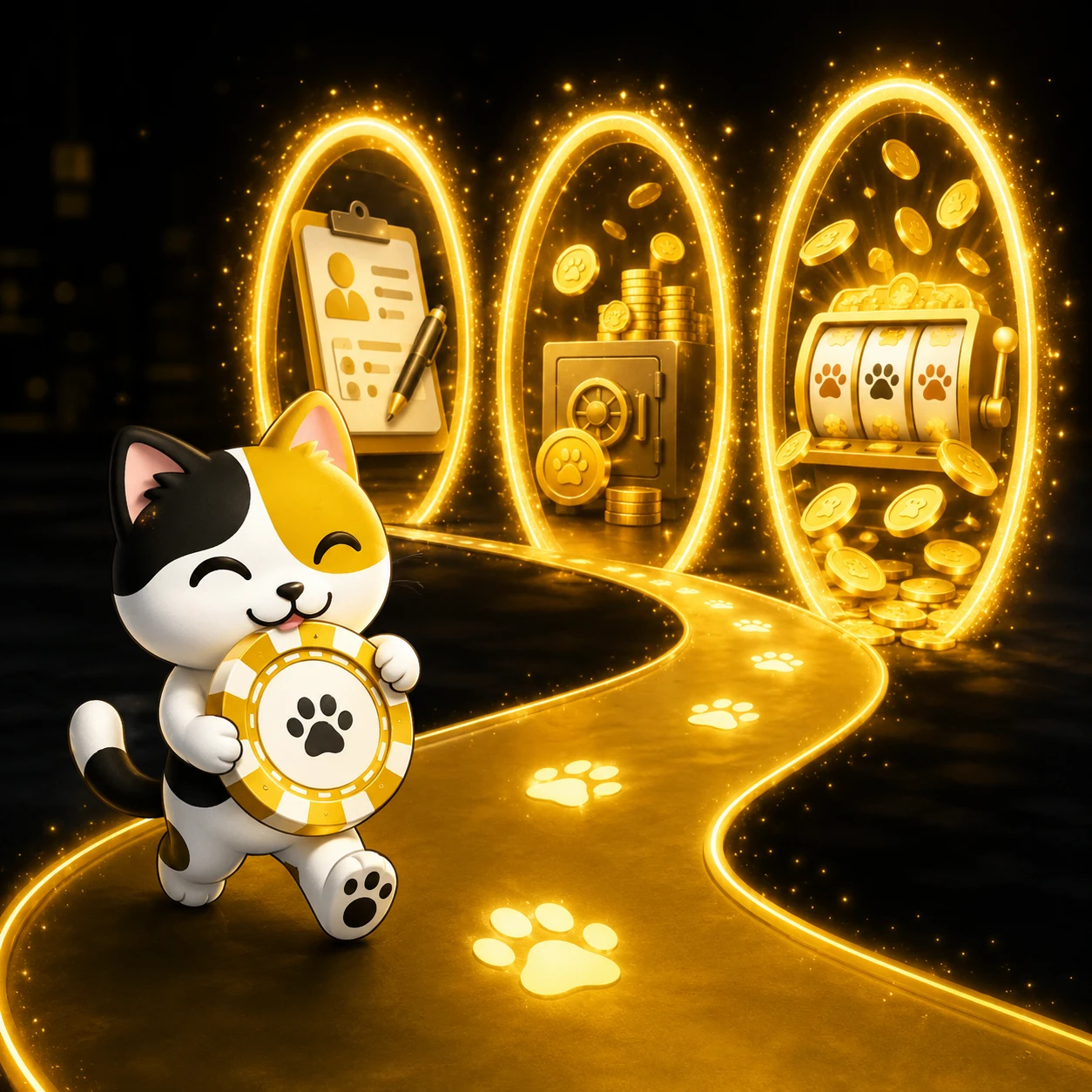 LuckyCalico brand image showing Philippine-themed casino environment with professional live dealer setup and gold accent design