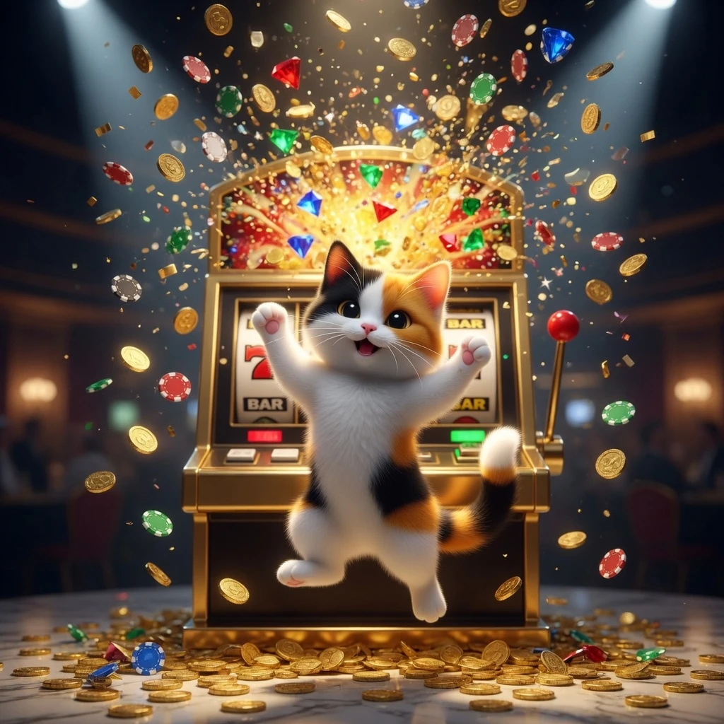 LuckyCalico registration page hero showing welcome bonus offer with gold coins and account creation prompt on dark background